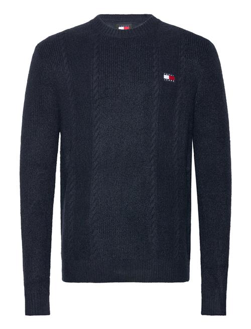 Tjm Slim Cable Knit Cneck Tommy Jeans Navy