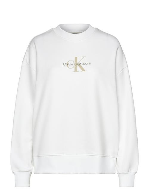 Calvin Klein Jeans Textured Monologo Crewneck Calvin Klein Jeans White