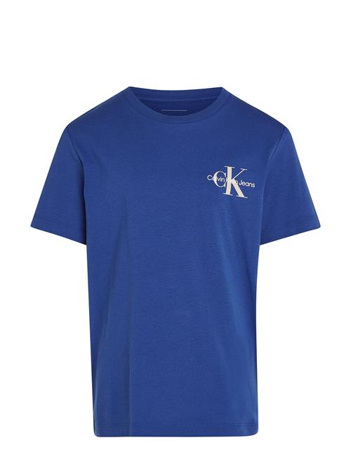 Se Calvin Klein Chest Monologo Ss T-Shirt Calvin Klein Blue ved Booztlet