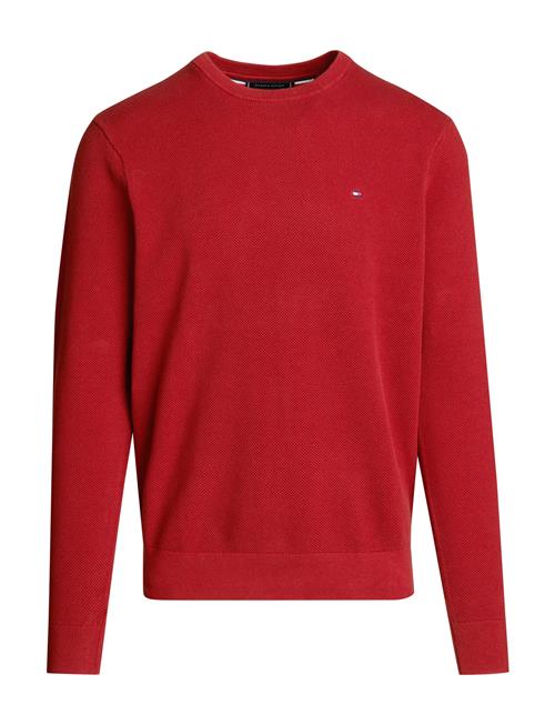 Se Tommy Hilfiger Essential Structure Crew Neck Tommy Hilfiger Red ved Booztlet