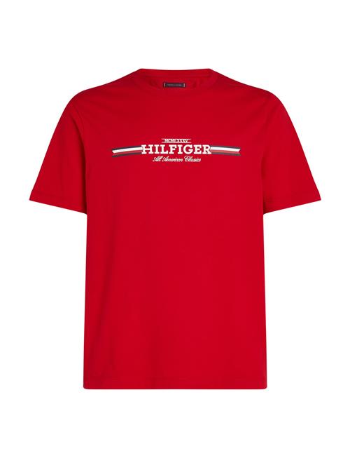 Hilfiger Chest Stripe Tee Tommy Hilfiger Red