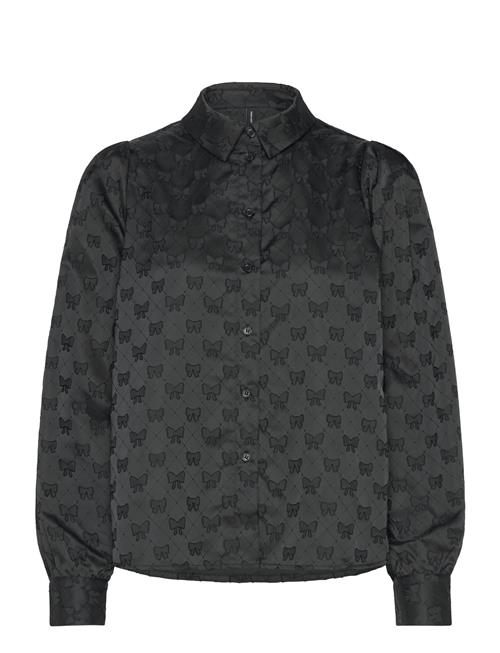 Vero Moda Vmviga Jacquard Ls Shirt Wvn Ga Vero Moda Black