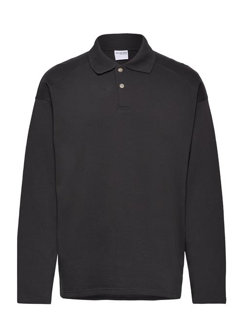 Selected Homme Slhboxy-Grant Ls Sweat Polo Ex Selected Homme Black