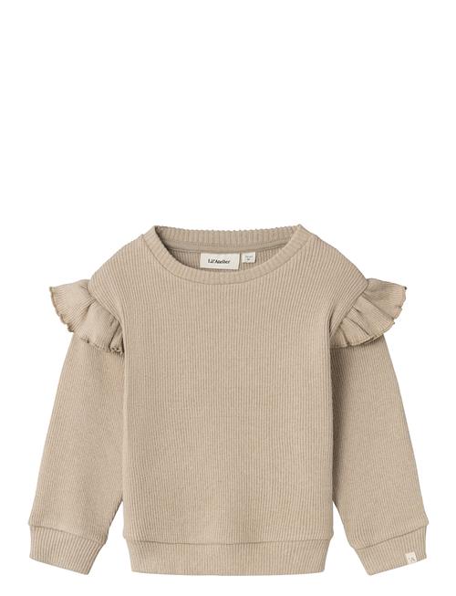 Se Lil'Atelier Nmfsophia Ls Loose Top Lil Lil'Atelier Beige ved Booztlet