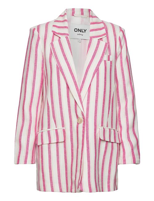 Se ONLY Onlcaro-Lana Stripe Linen Blazer Cc Tlr ONLY White ved Booztlet