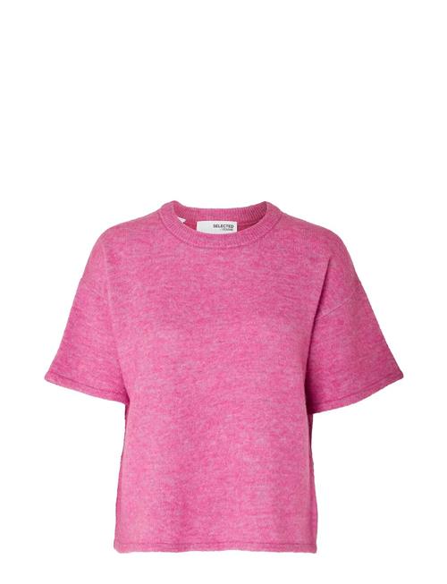 Se Selected Femme Slfmaline-Liliana 2/4 Knit O-Neck Noos Selected Femme Pink ved Booztlet