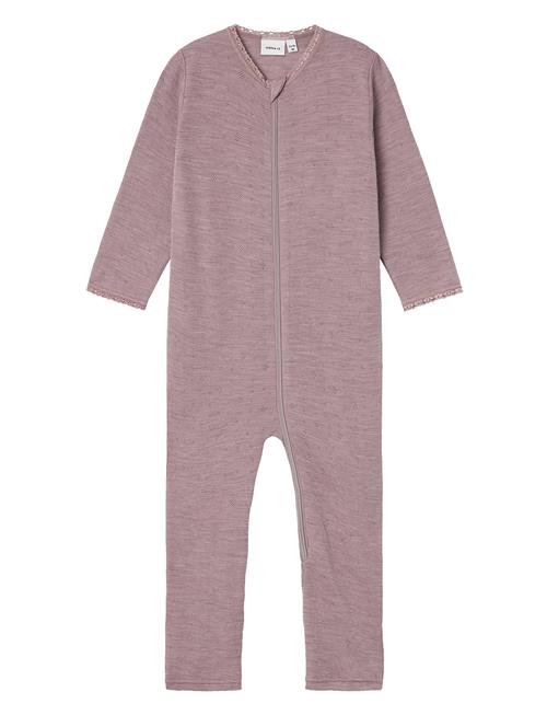 name it Nmfwang Wool Needle Nightsuit Solid Noos Name It Purple