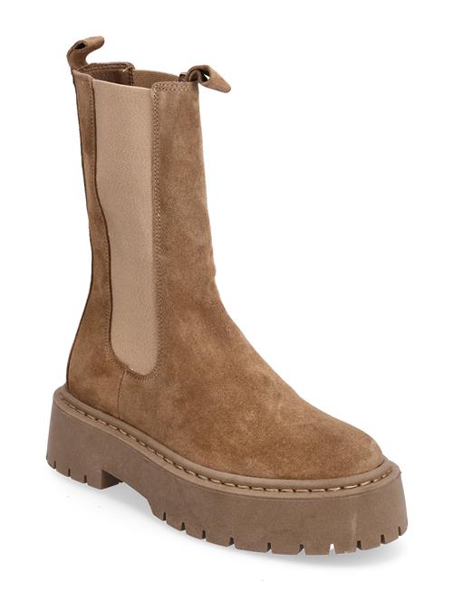 Se Bianco Biadeb Long Boot Suede Bianco Brown ved Booztlet