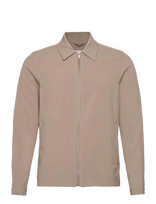 Lindbergh Zip Through Overshirt Lindbergh Beige