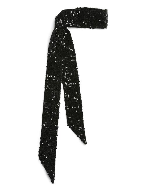 Se Pieces Pckam Long Sequins Scarf Pieces Black ved Booztlet