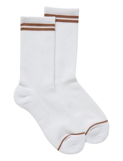 Se Girlfriend Collective Crew Sock, Striped Girlfriend Collective White ved Booztlet