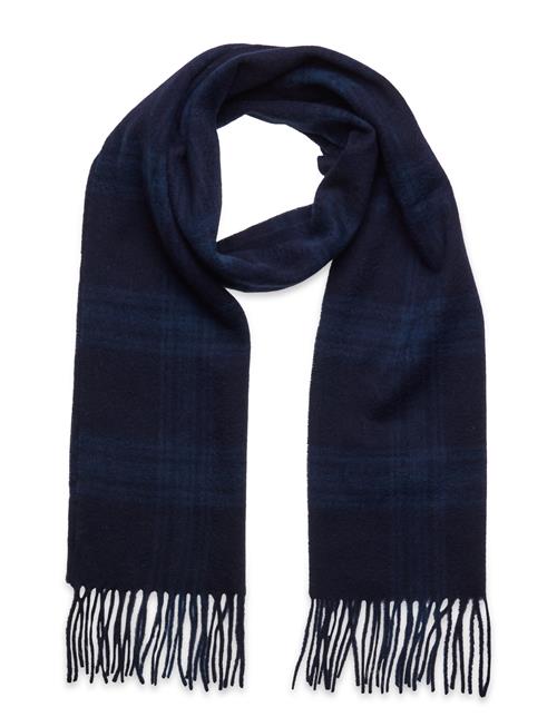 Lyle & Scott Check Lambswool Scarf Lyle & Scott Blue