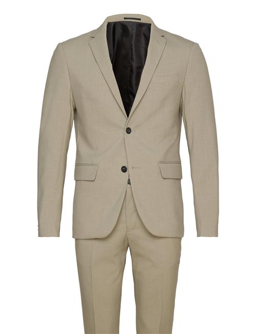 Lindbergh Plain Mens Suit - Normal Lenght Lindbergh Beige