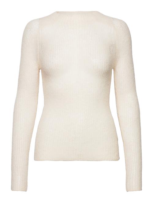 Se Calvin Klein Alpaca Rib Mock-Nk Sweater Calvin Klein Cream ved Booztlet