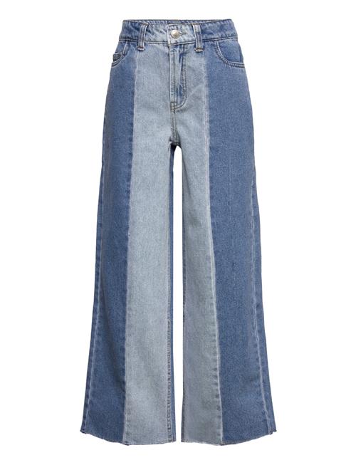 Se LMTD Nlfizzamidblock Dnm Hw Wide Pant LMTD Blue ved Booztlet