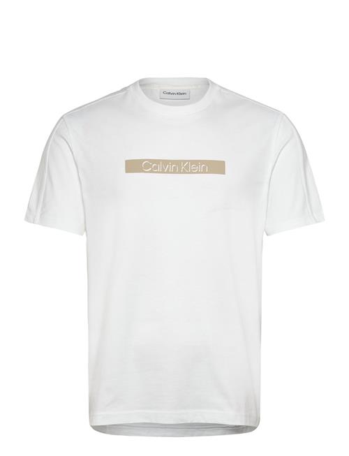 Calvin Klein Cut Out Shadow Logo T-Shirt Calvin Klein White