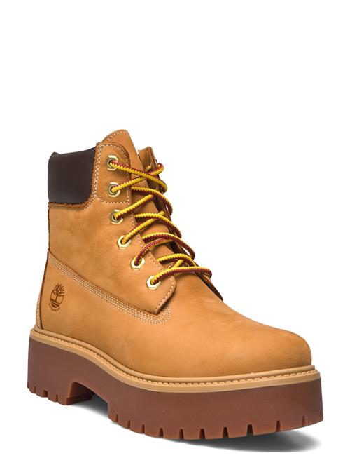 Se Timberland St Street 6 Inch Lace Up Waterproof Boot Wheat Timberland Brown ved Booztlet