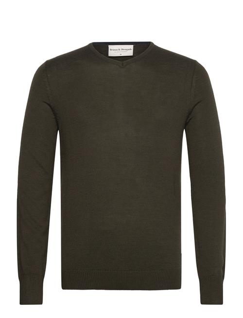 Se Bruun & Stengade Bs Uranus Regular Fit Knitwear Bruun & Stengade Khaki ved Booztlet