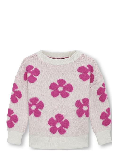 Kids Only Kmgnaja L/S Flower Pullover Knt Kids Only White