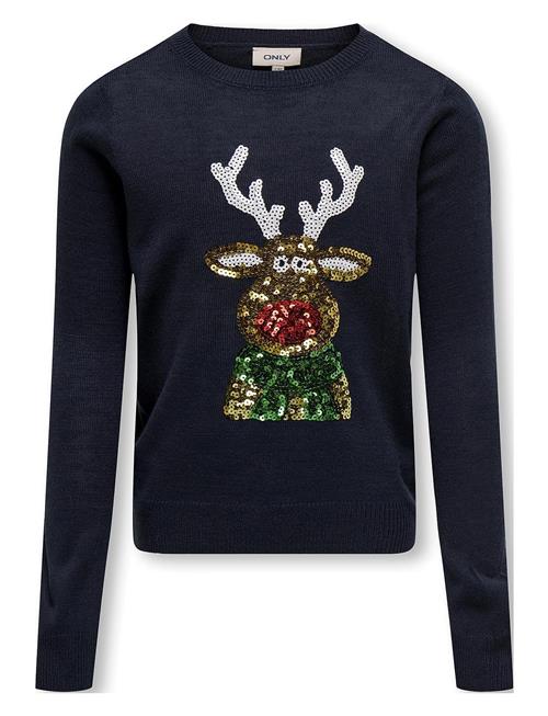 Se Kids Only Kogxmas Ls O-Neck Mix Detail Box Knt Kids Only Navy ved Booztlet