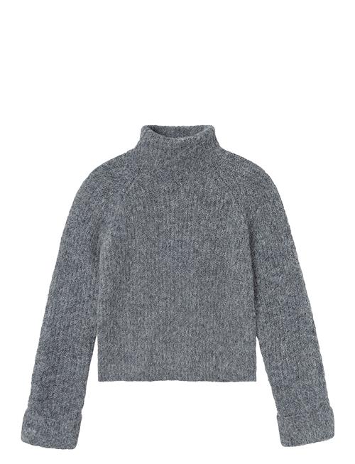 Se LMTD Nlfnulo Ls Short Turtleneck Knit LMTD Grey ved Booztlet