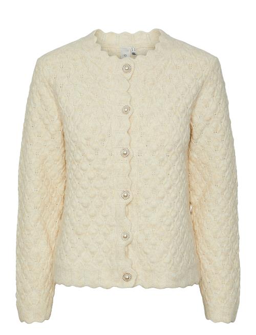 Se YAS Yasbubble Ls Knit Cardigan S. Noos YAS Cream ved Booztlet