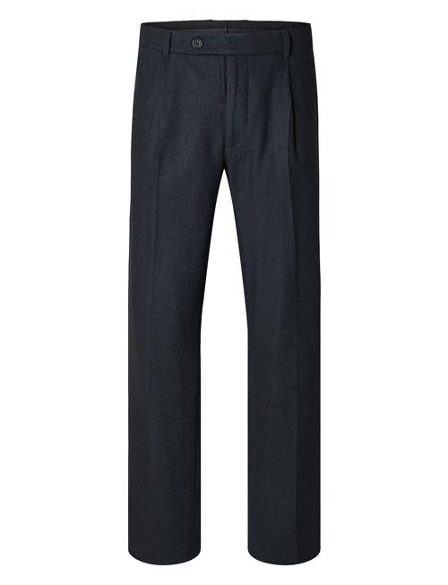 Se Selected Homme Slh196-Straight Alberto Wool Pant Selected Homme Navy ved Booztlet