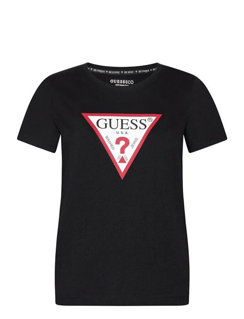 Se GUESS Jeans Ss Cn Original Tee GUESS Jeans Black ved Booztlet