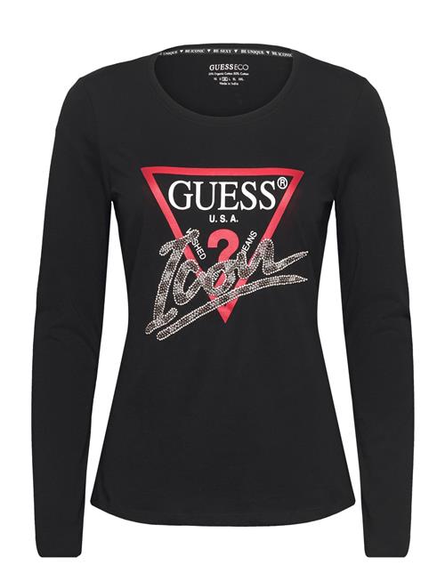 GUESS Jeans Ls Rn Icon Tee GUESS Jeans Black