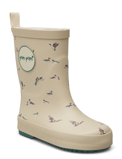 Se Pom Pom Gumboots™ Aop Pom Pom Beige ved Booztlet