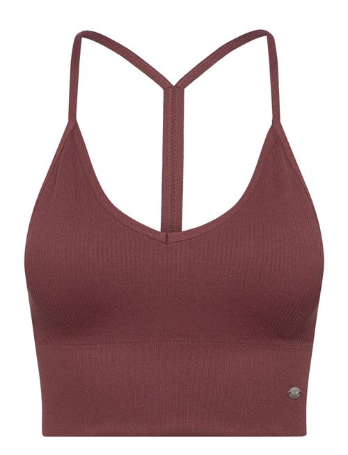 Drop of Mindfulness Ribbed Seamless V Bra Drop Of Mindfulness Burgundy