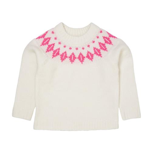 Copenhagen Colors Sweater i Cream med Bubblegum-stribemønster |  | 86 cm