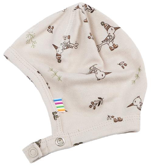 Se Joha Babyhjelm - Bambus - Beige m. Fugle ved KidsWorld