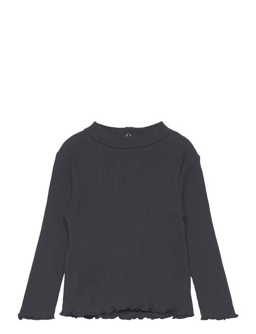 Se Mango Long Sleeve Cotton T-Shirt Mango Black ved Booztlet