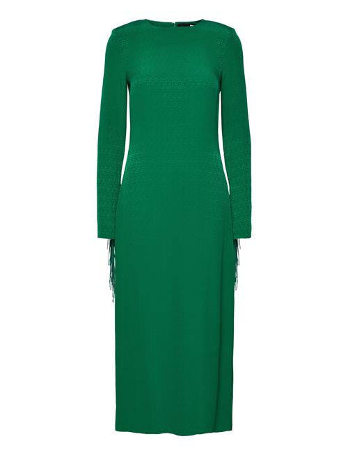 ROTATE Birger Christensen Fringe Midi Dress ROTATE Birger Christensen Green