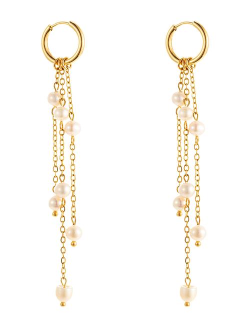 Se By Jolima Palma Multidrop Earring By Jolima Gold ved Booztlet