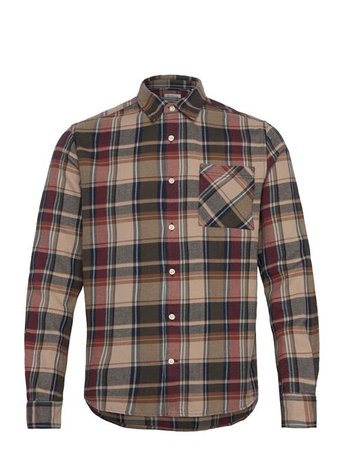 Knowledge Cotton Apparel Regular Light Flannel Checkered Shi Knowledge Cotton Apparel Patterned