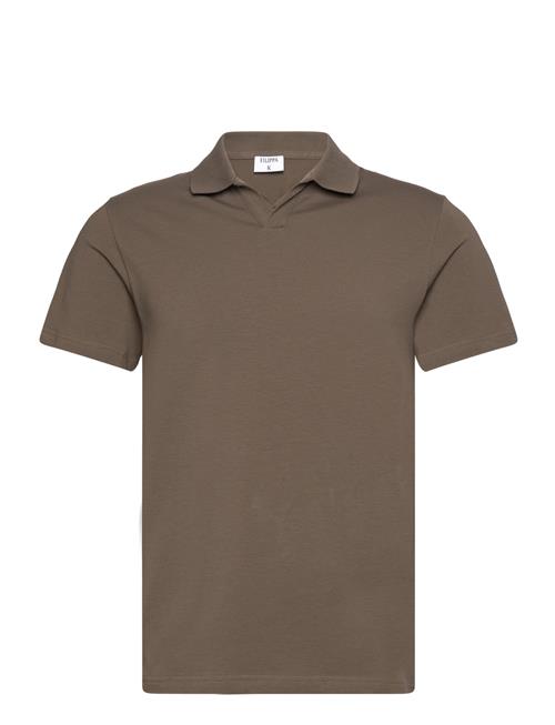 Filippa K Stretch Cotton Polo T-Shirt Filippa K Brown