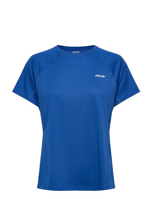 Women Sports T-Shirt With Chest Print ZEBDIA Blue