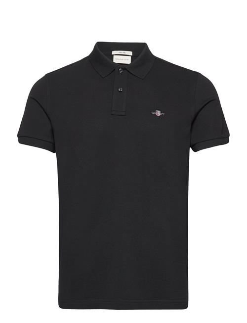 Slim Shield Ss Pique Polo GANT Black