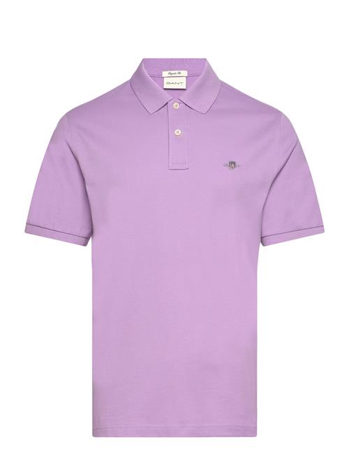 Reg Shield Ss Pique Polo GANT Purple