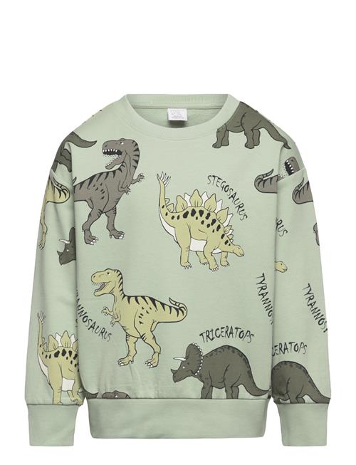 Se Lindex Sweater Aop Dino Lindex Green ved Booztlet