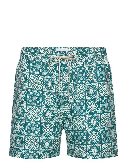 Les Deux Stan Aop Swim Shorts 2.0 Les Deux Green