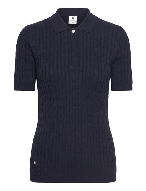 Se Daily Sports Madelene 1/2S Polo Shirt Daily Sports Navy ved Booztlet