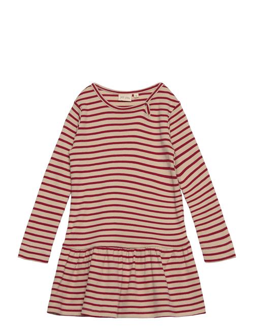 Petit Piao Dress L/S Modal Striped Petit Piao Red