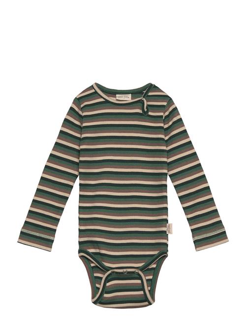 Body L/S Modal Multi Striped Petit Piao Green