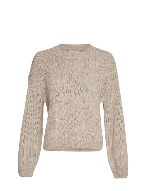 Se MSCH Copenhagen Mschdiella Heidi Pullover Emb MSCH Copenhagen Beige ved Booztlet