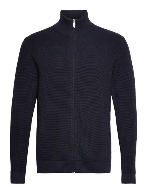 Se Selected Homme Slhross Ls Knit Structure Full Zip Noos Selected Homme Navy ved Booztlet