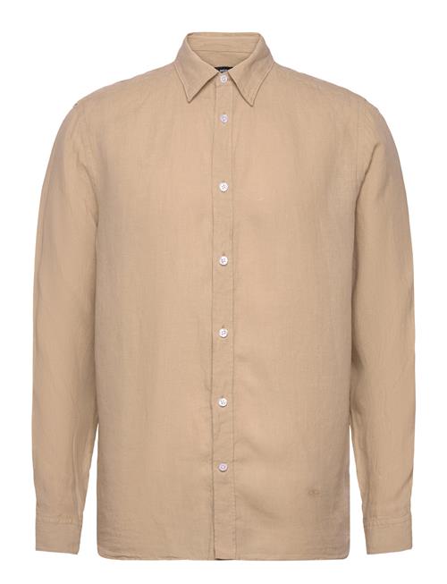 J. Lindeberg Reg Ls Clean Linen Shirt J. Lindeberg Beige