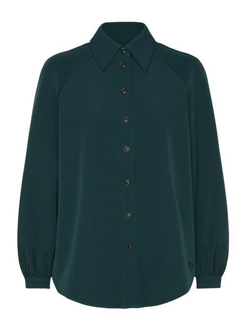 Crepe Peasant Sleeve Overshirt Scotch & Soda Green